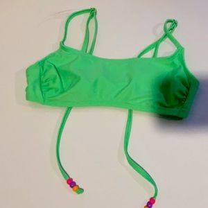 XHILARATION green beaded bikini, size S, lightly used